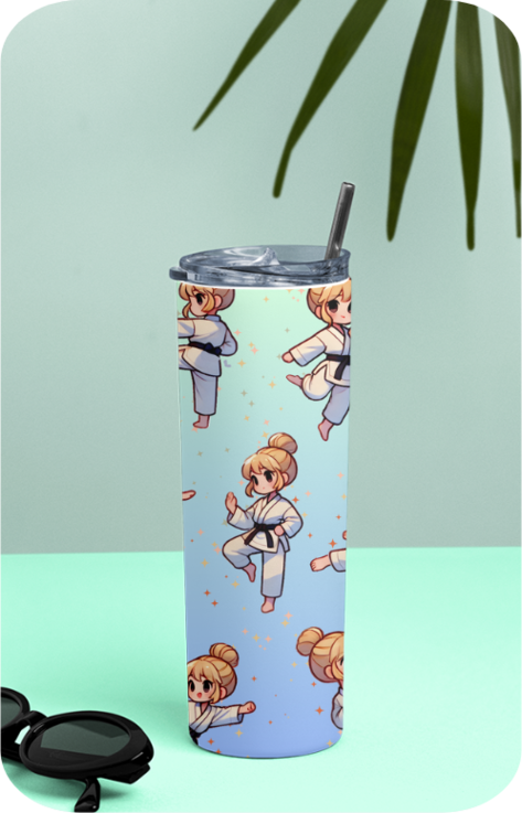 Adorable Karateka Tumbler Bottle - 600 ml