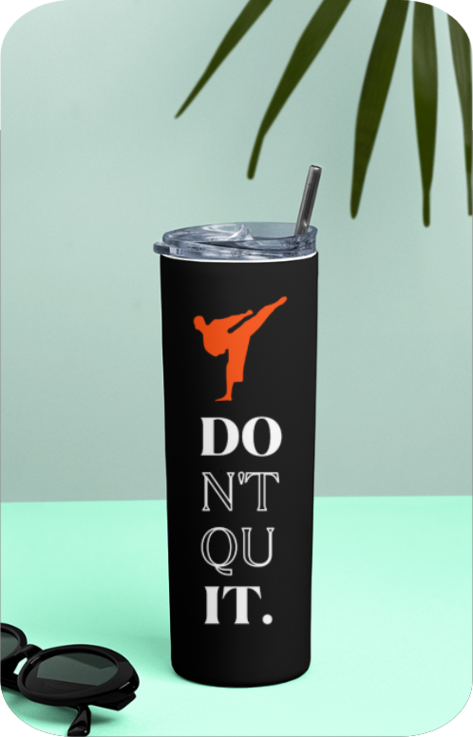 Karate Don't Quit Tumbler Bottle - 600 ml