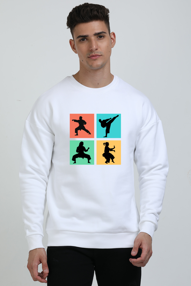 Pop Art Karate Moves Oversized Sweatshirt