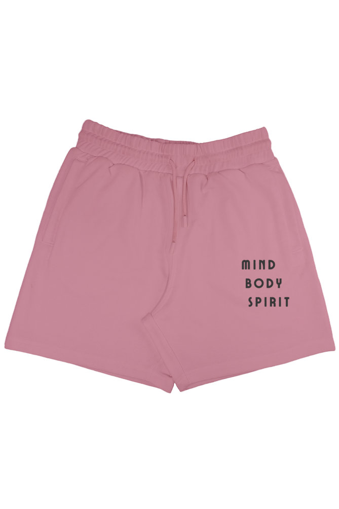 Mind Body Spirit Embroidered Terry Shorts