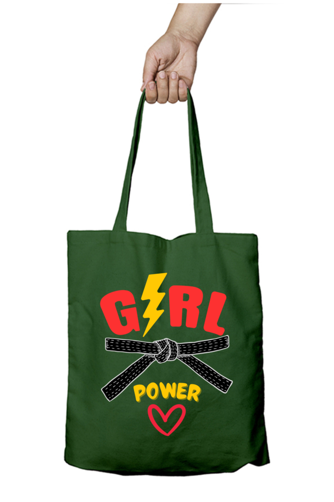 Girl Power Zipper Tote Bag