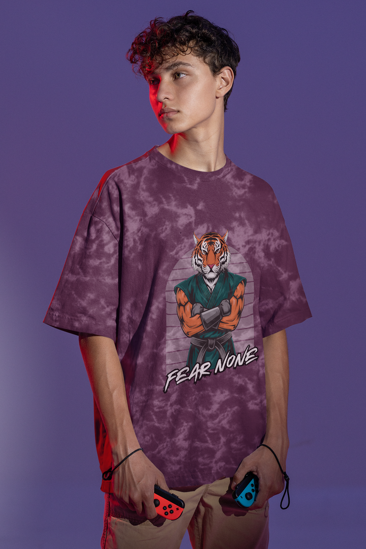 Fear None Acid Wash Oversized T-shirt