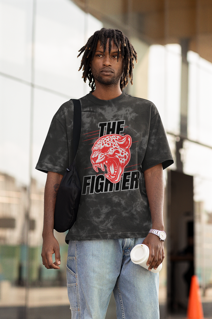 The Fierce Fighter Acid Wash Oversized T-Shirt