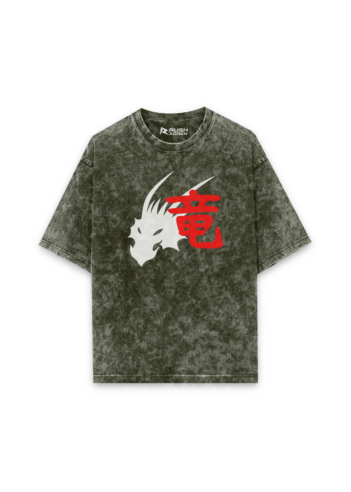 Dragon Spirit Acid Wash Oversized T-shirt