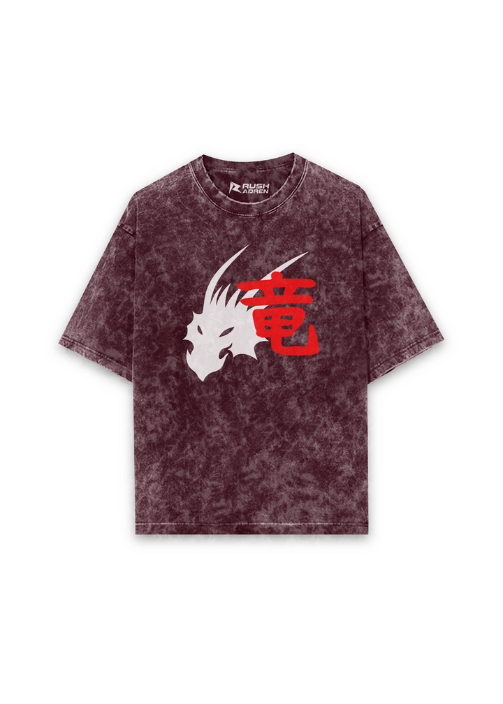 Dragon Spirit Acid Wash Oversized T-shirt