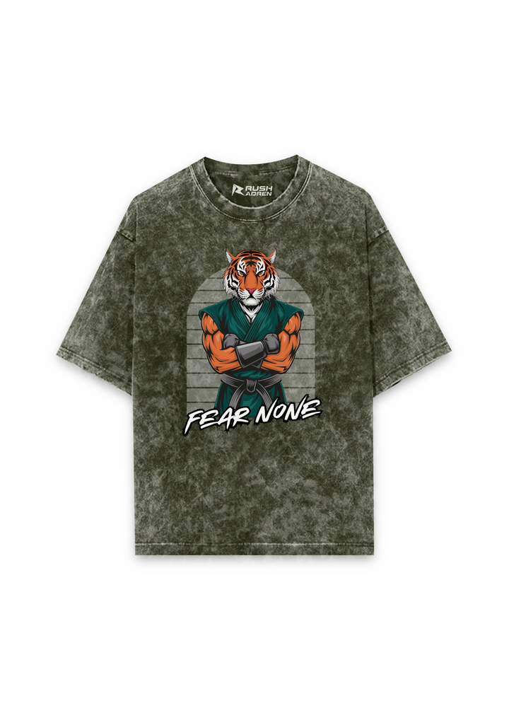 Fear None Acid Wash Oversized T-shirt