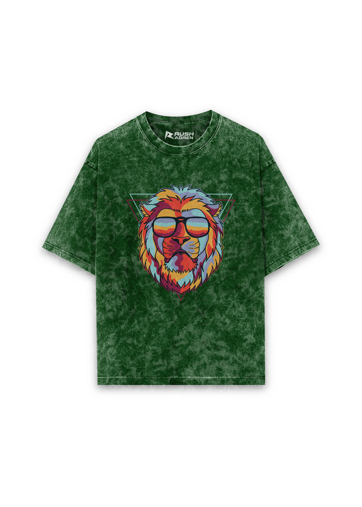 AdrenaLION Oversized Acid Wash T-Shirt