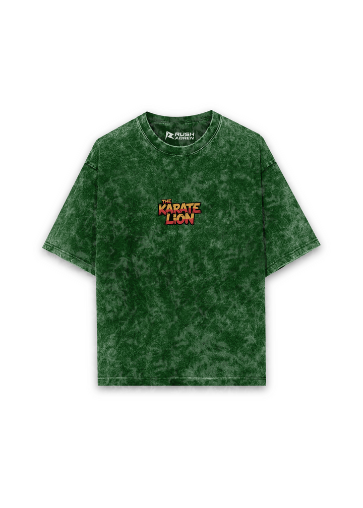 Karate Lion Acid Wash Oversized T-shirt