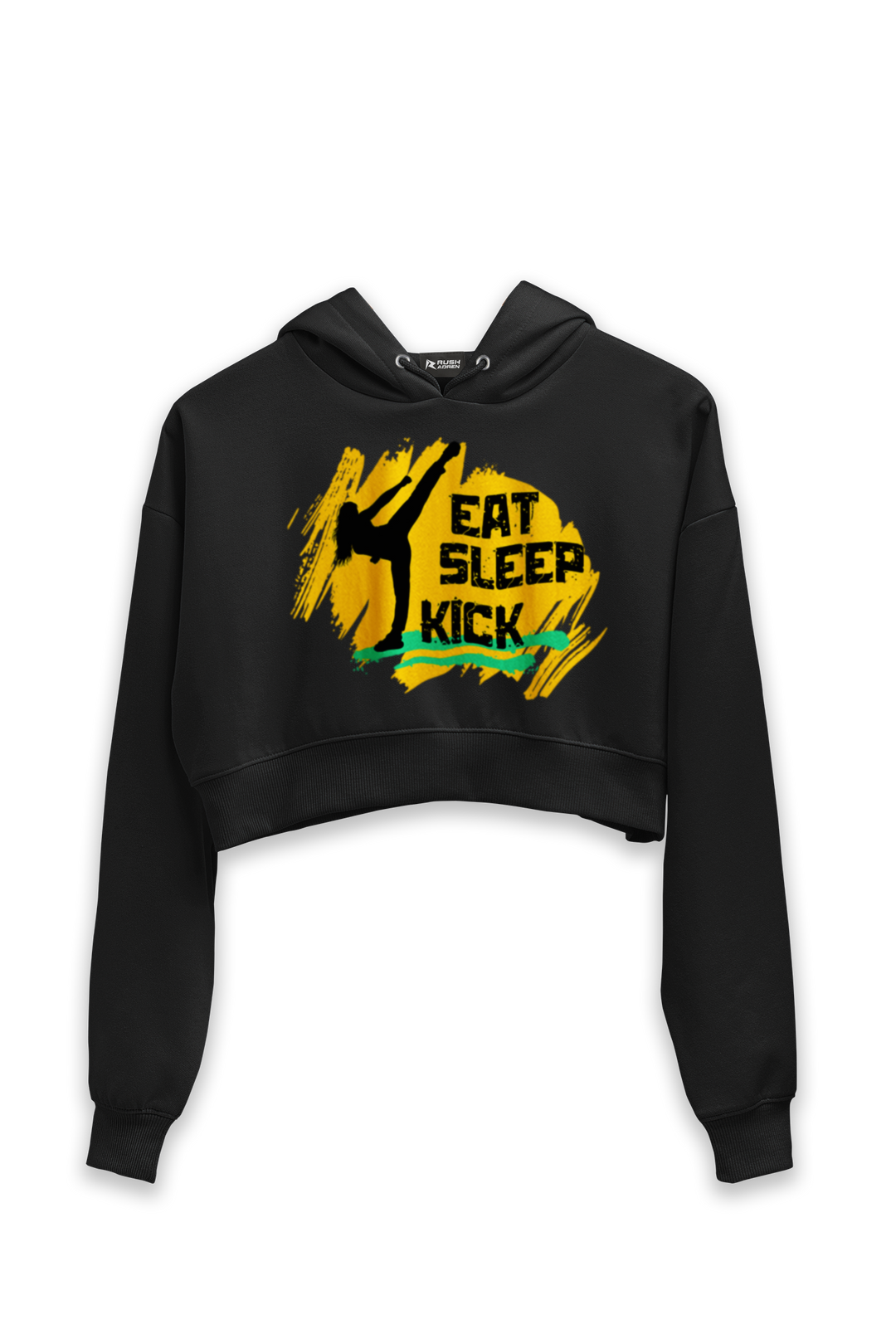 Eat Sleep Kick Crop Hoodie