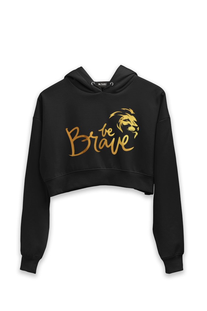 Classic Gold Vinyl Crop Hoodie