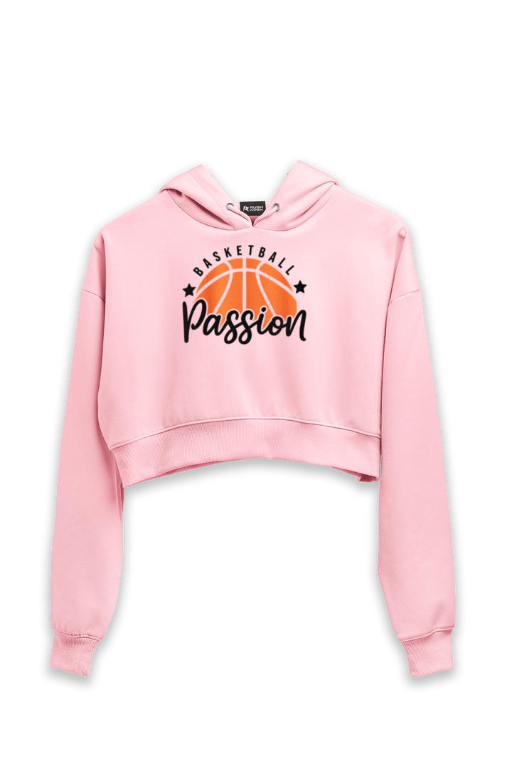 Basketball Passion - Female Cropped Hoodie
