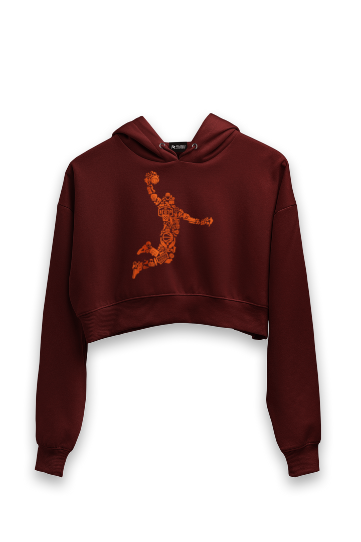 Masked Momentum - Female Cropped Hoodie