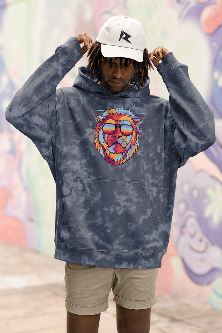 AdrenaLION Vibrant Acid Wash Hoodie