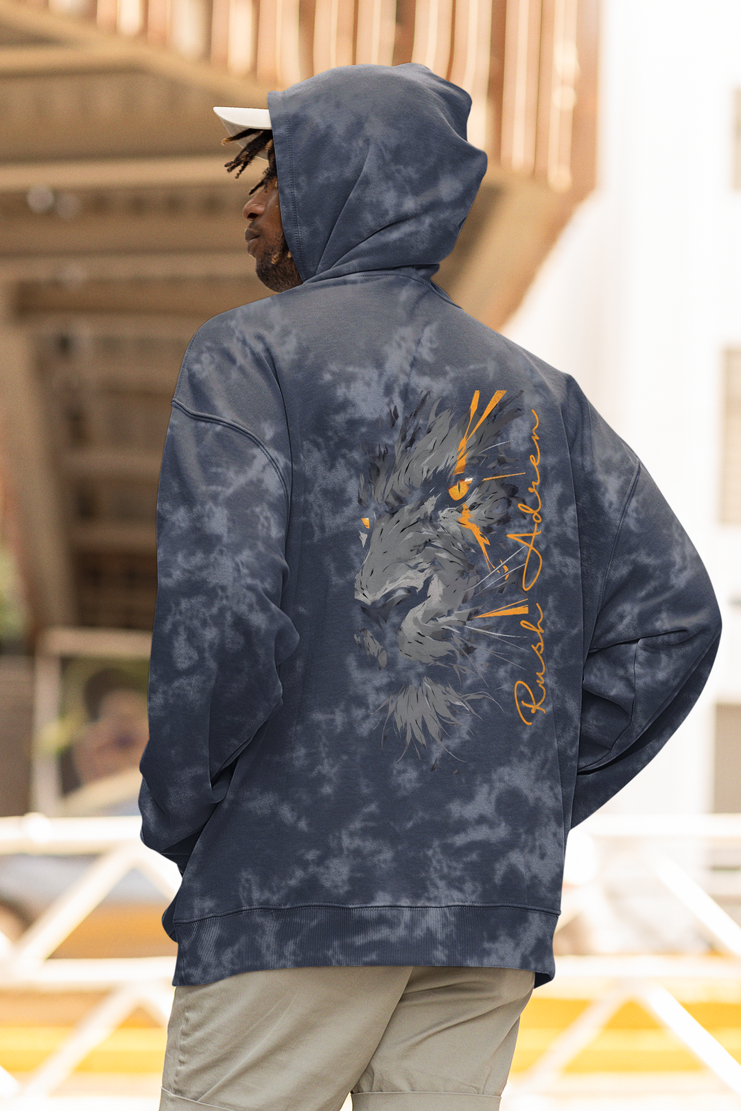 Fierce Lion Acid Wash Hoodie