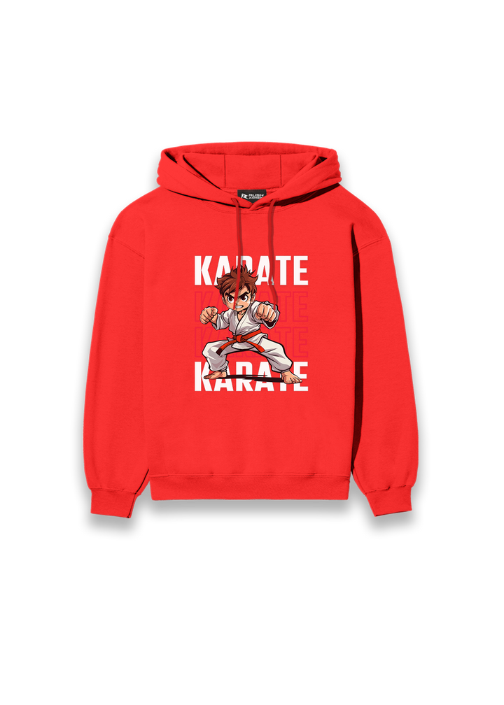 Boys Karate Action Comic Style Hoodie