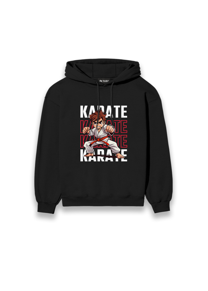 Boys Karate Action Comic Style Hoodie