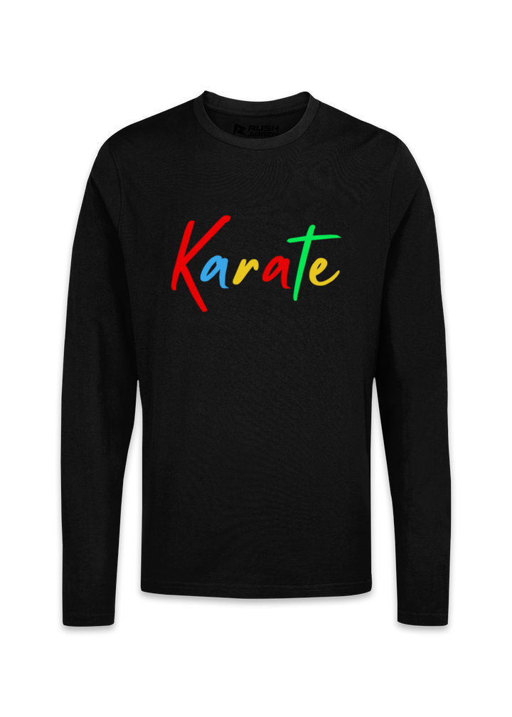 Bold Multicolor Karate Long Sleeve T-Shirt