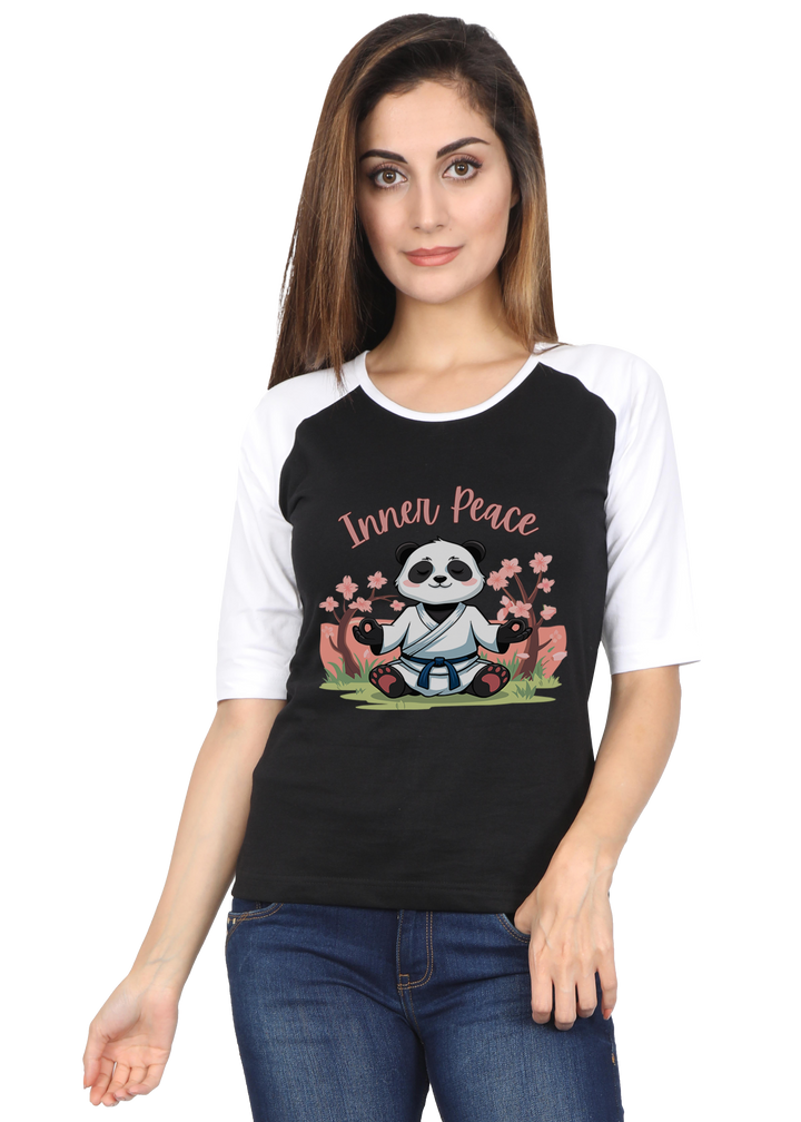 Inner Peace Panda Raglan T-Shirt