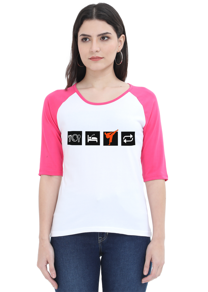 Karate Routine Raglan T-Shirt