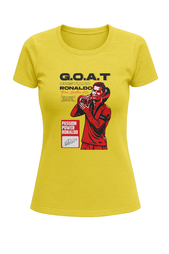Cristiano Ronaldo “G.O.A.T” - Women's Classic T-Shirt