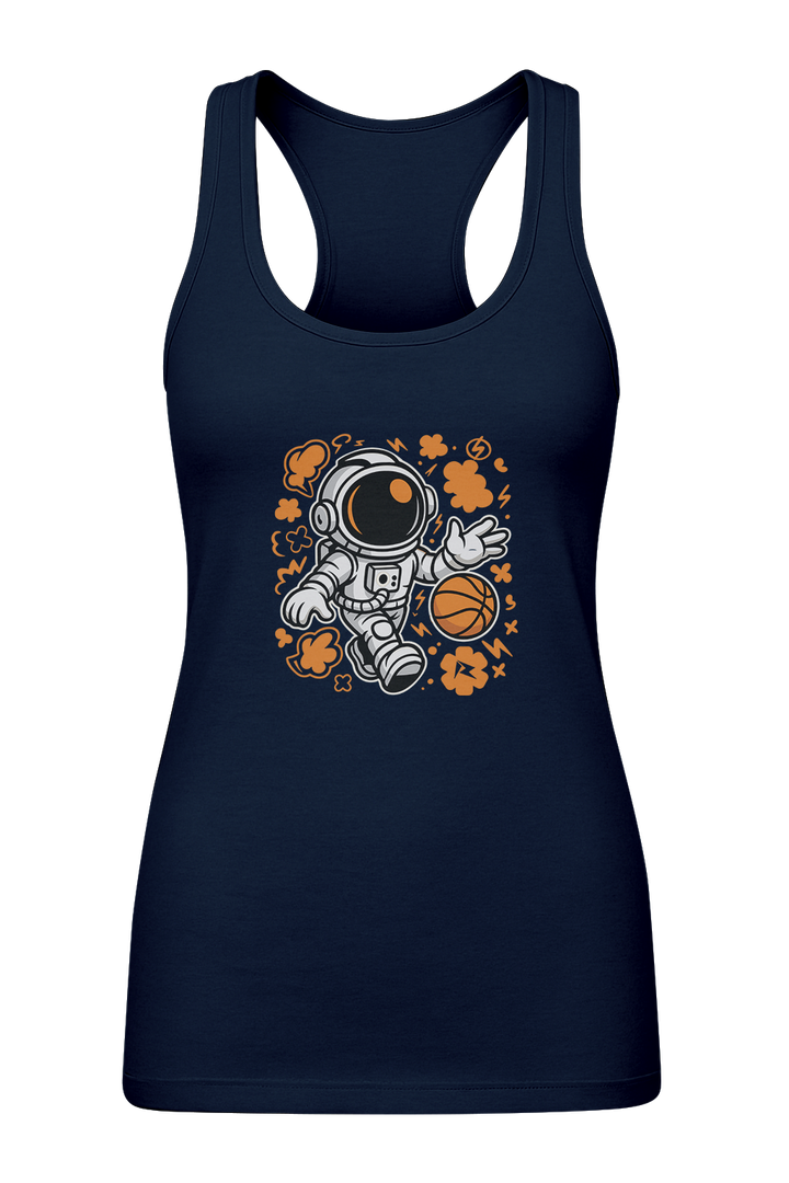 Cosmic Crossover Astronaut Basketball - Women's Tank Top