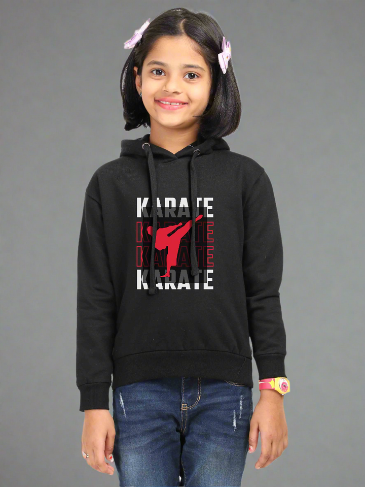 Karate Kick Classic Girls Hoodie