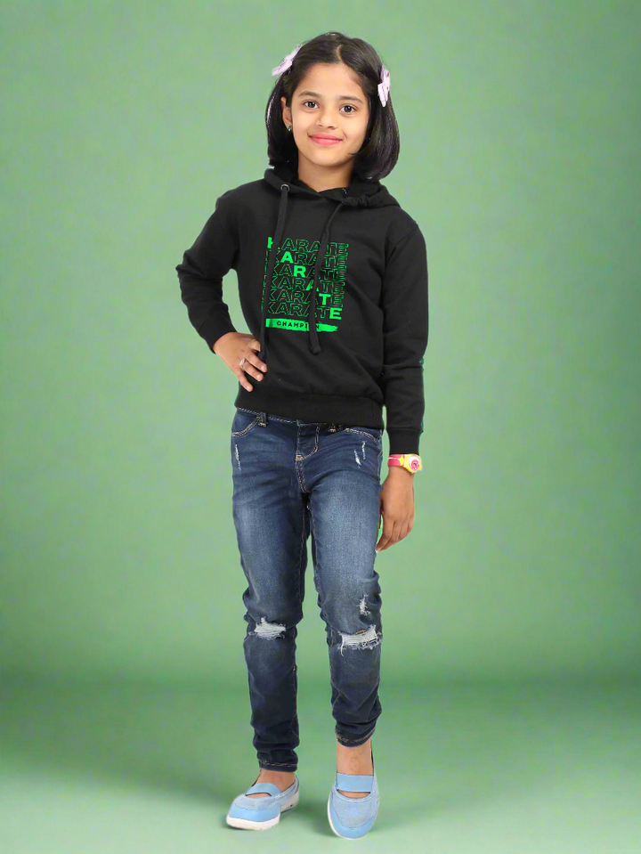 Karate Champion Girls Hoodie