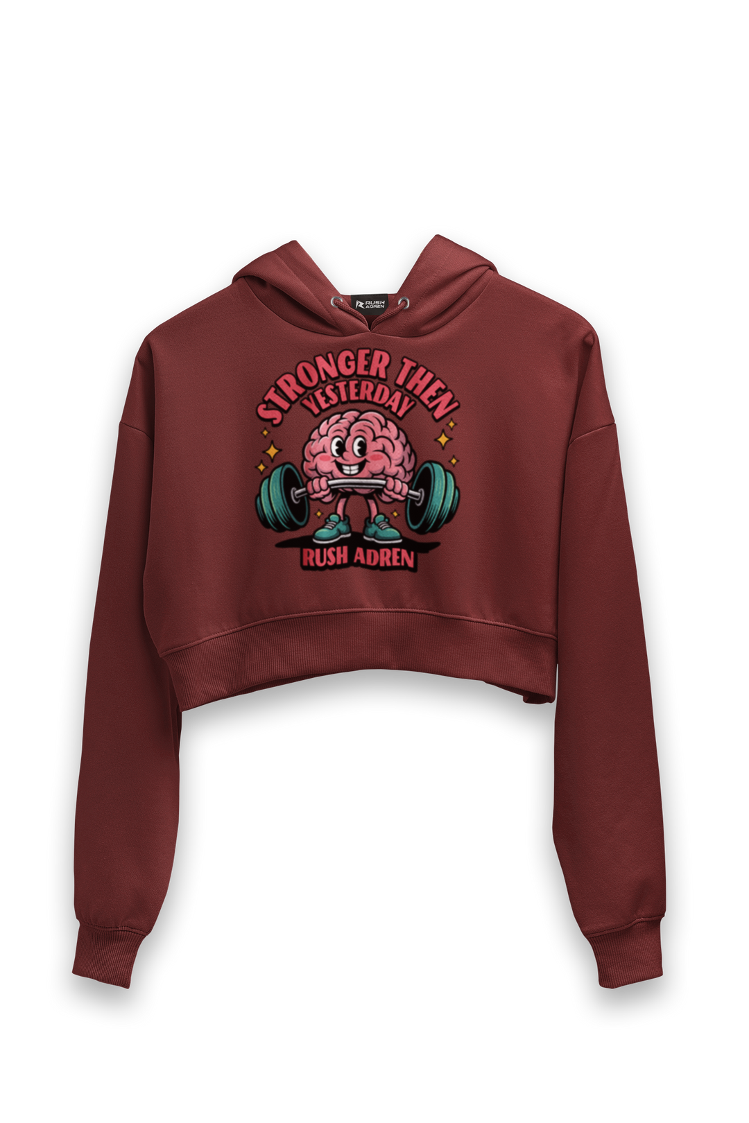 Stronger Than Yesterday - Female Cropped Hoodie