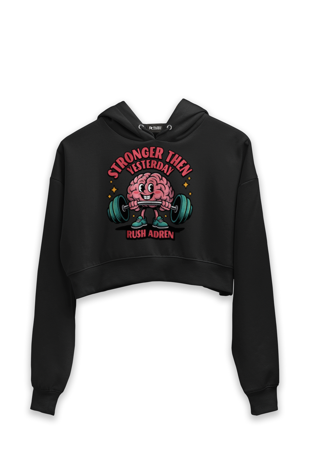Stronger Than Yesterday - Female Cropped Hoodie