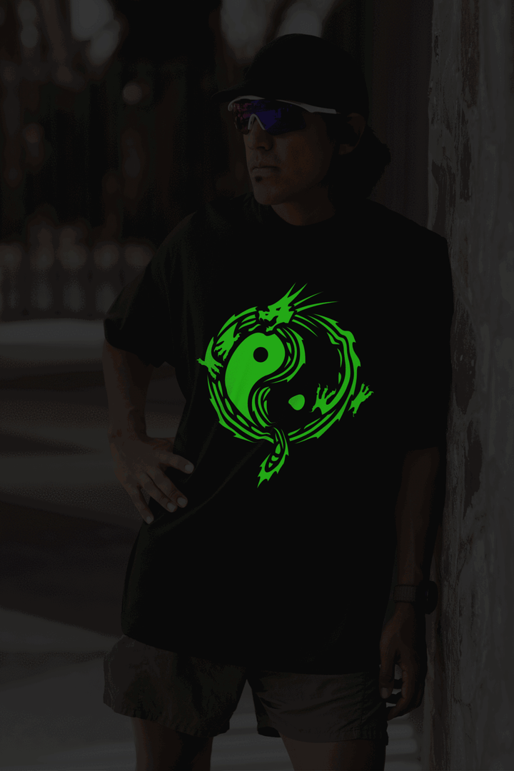Dragon Yin-Yang Terry Oversized T-Shirt