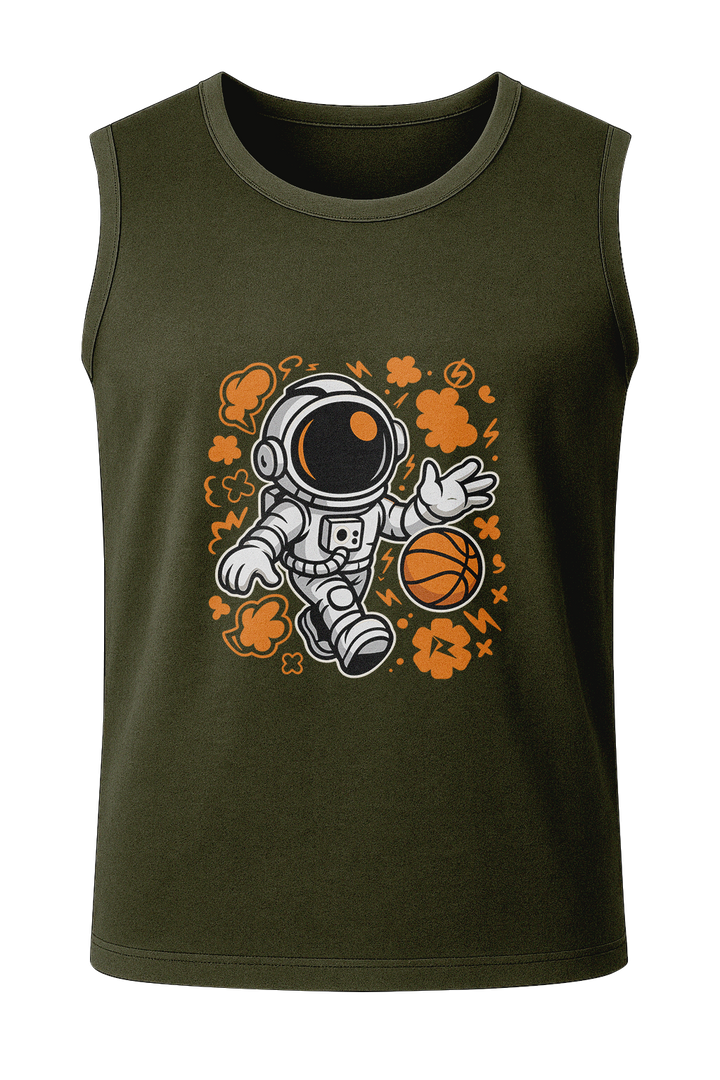 Cosmic Crossover Astronaut Basketball - Men's Sleeveless T-Shirt