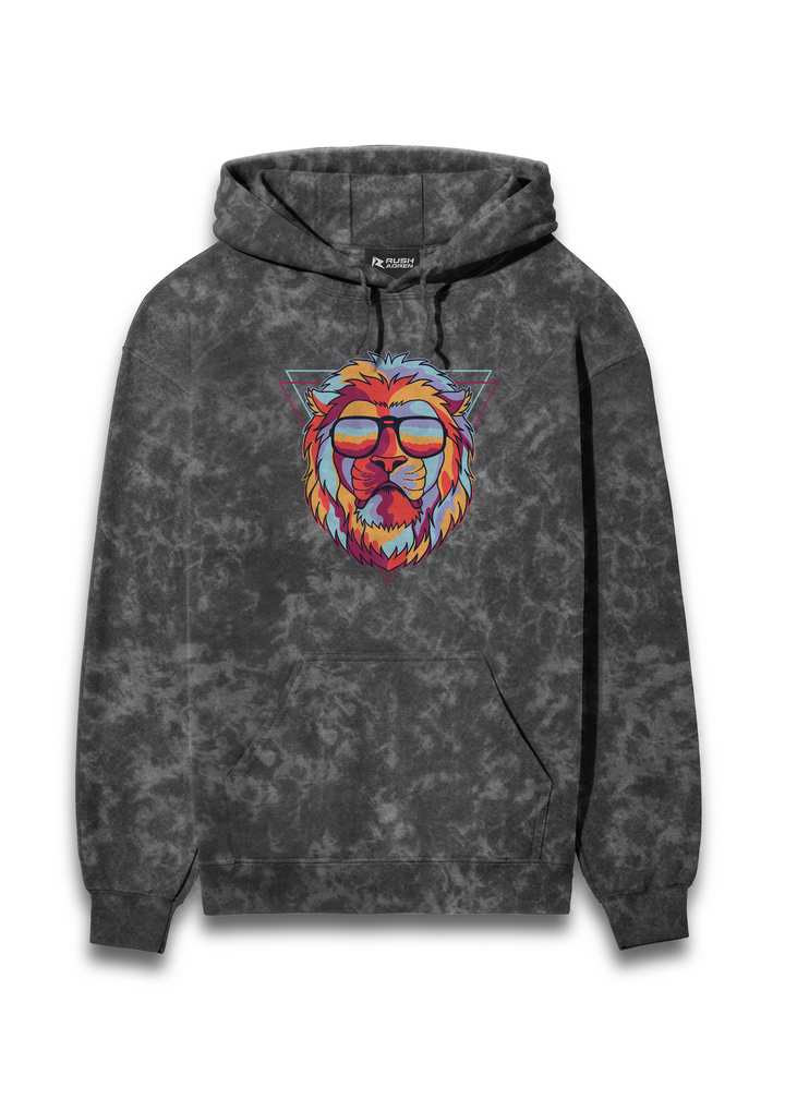 AdrenaLION Stylish Acid Wash Hoodie