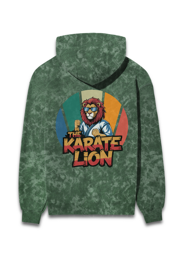 Lion Spirit Acid Wash Hooded Sweatshirt