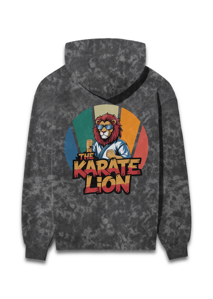Lion Spirit Acid Wash Hooded Sweatshirt