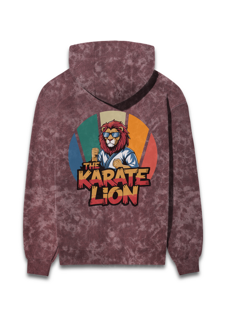 Lion Spirit Acid Wash Hooded Sweatshirt