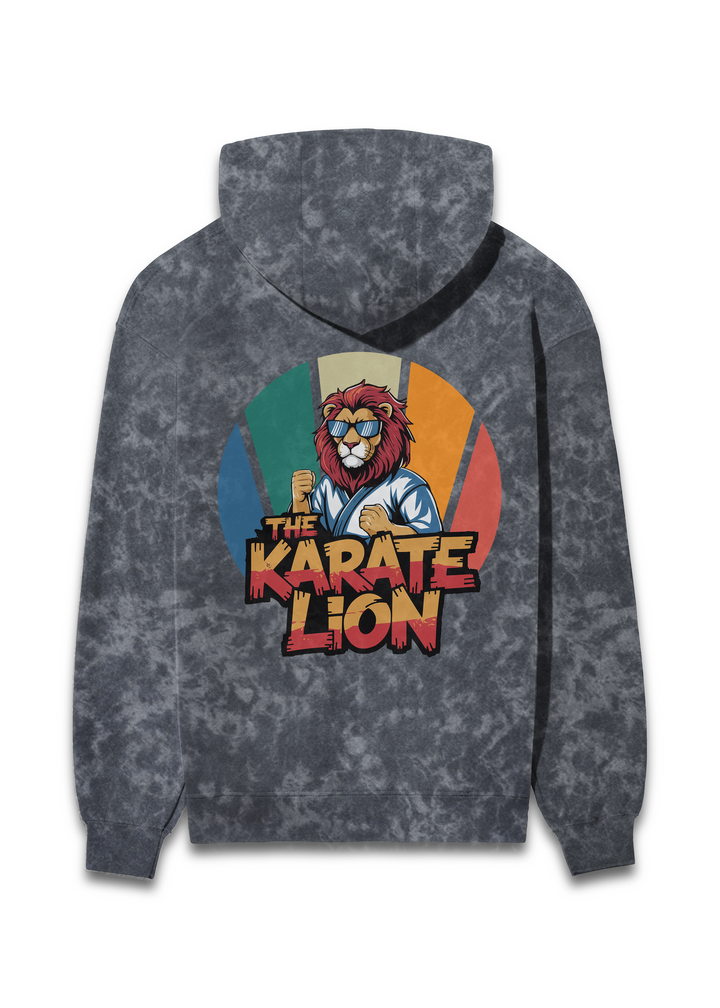 Lion Spirit Acid Wash Hooded Sweatshirt