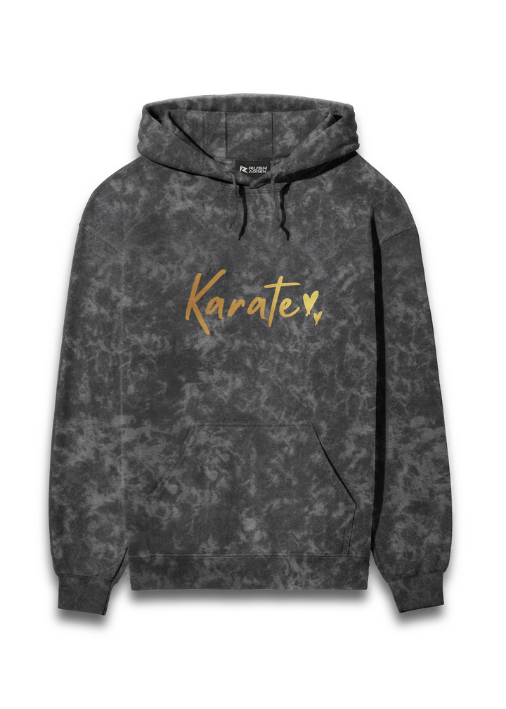 Men's Gold Script Acid Wash Hoodie