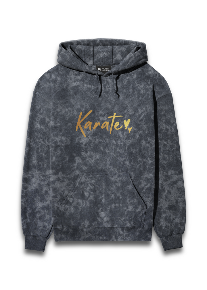 Men's Gold Script Acid Wash Hoodie