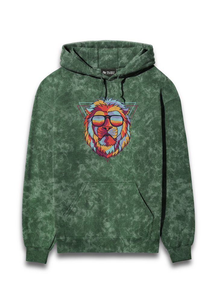 AdrenaLION Stylish Acid Wash Hoodie