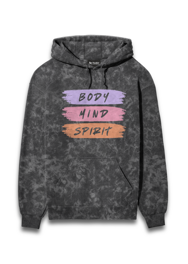 Body Mind Spirit Acid Wash Hoodie