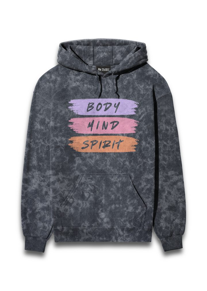 Body Mind Spirit Acid Wash Hoodie