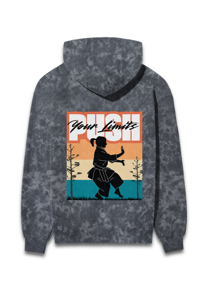 Push Your Limits Acid Wash Hoodie