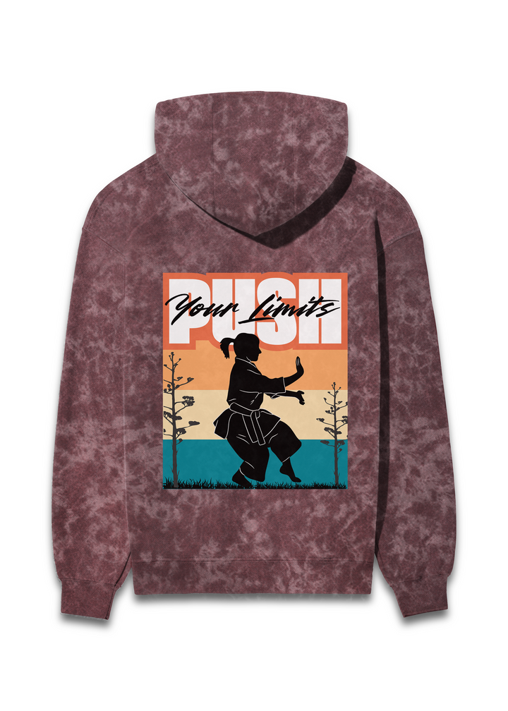 Push Your Limits Acid Wash Hoodie