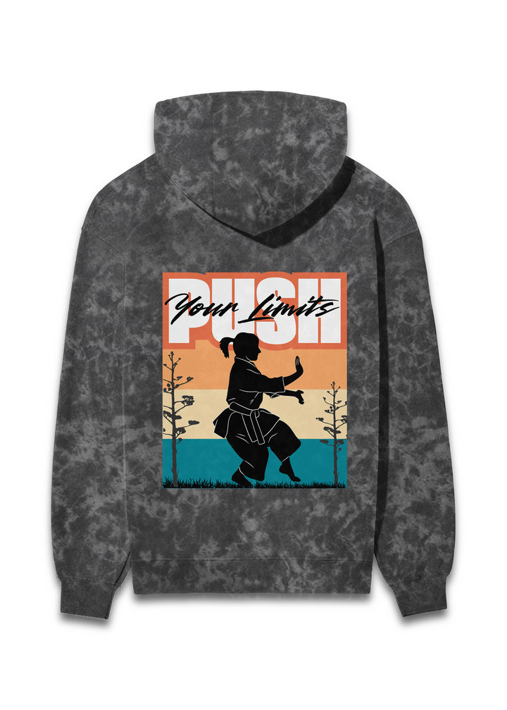 Push Your Limits Acid Wash Hoodie