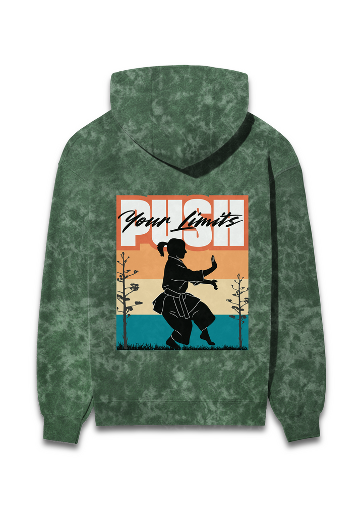 Push Your Limits Acid Wash Hoodie