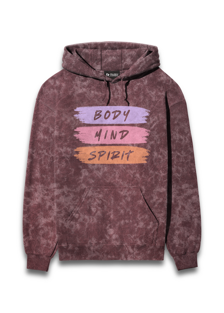 Body Mind Spirit Acid Wash Hoodie