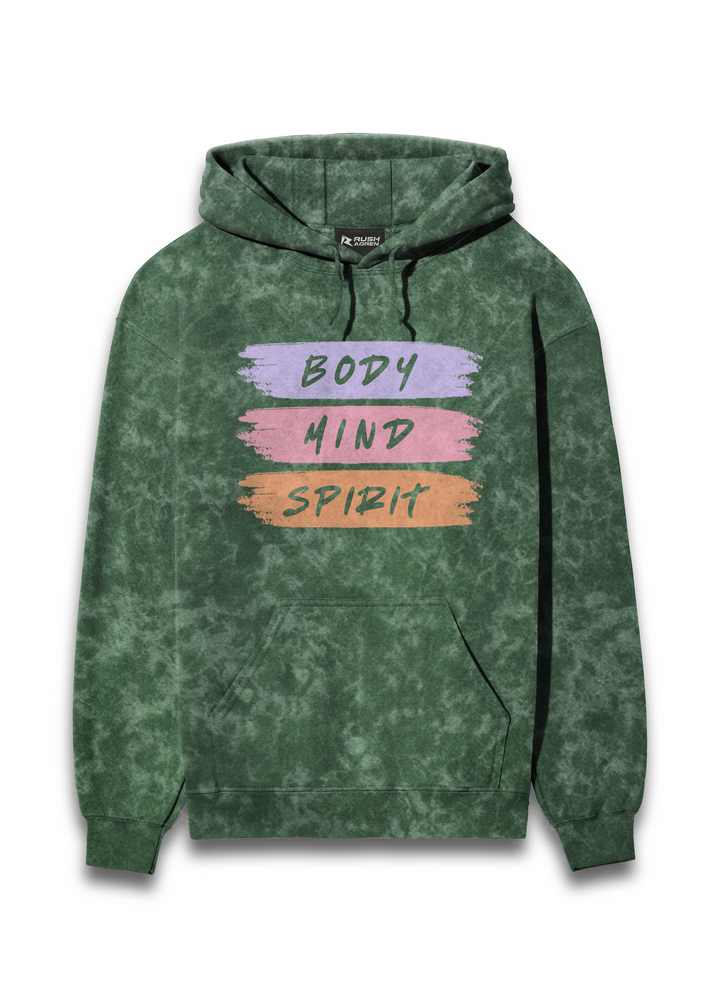 Body Mind Spirit Acid Wash Hoodie