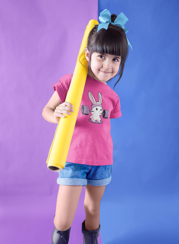 Strong Bunny Girl's Crew Neck T-Shirtk