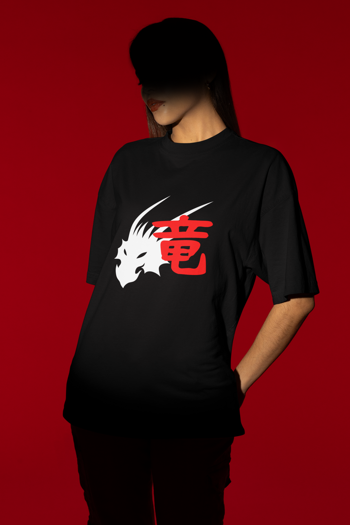 Dragon Spirit Kanji Oversized T-Shirt