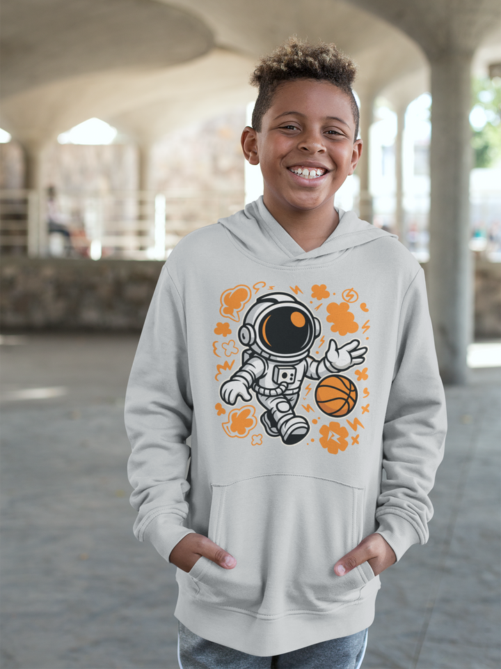Cosmic Crossover Astronaut Basketball - Kids Hoodie